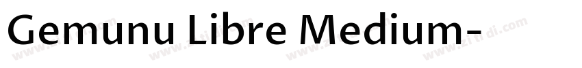Gemunu Libre Medium字体转换